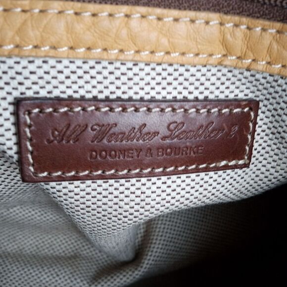 VTG Dooney & Bourke All Weather Mustard Yellow Leather Pebble Shoulder Bag Y2K - Picture 11 of 16